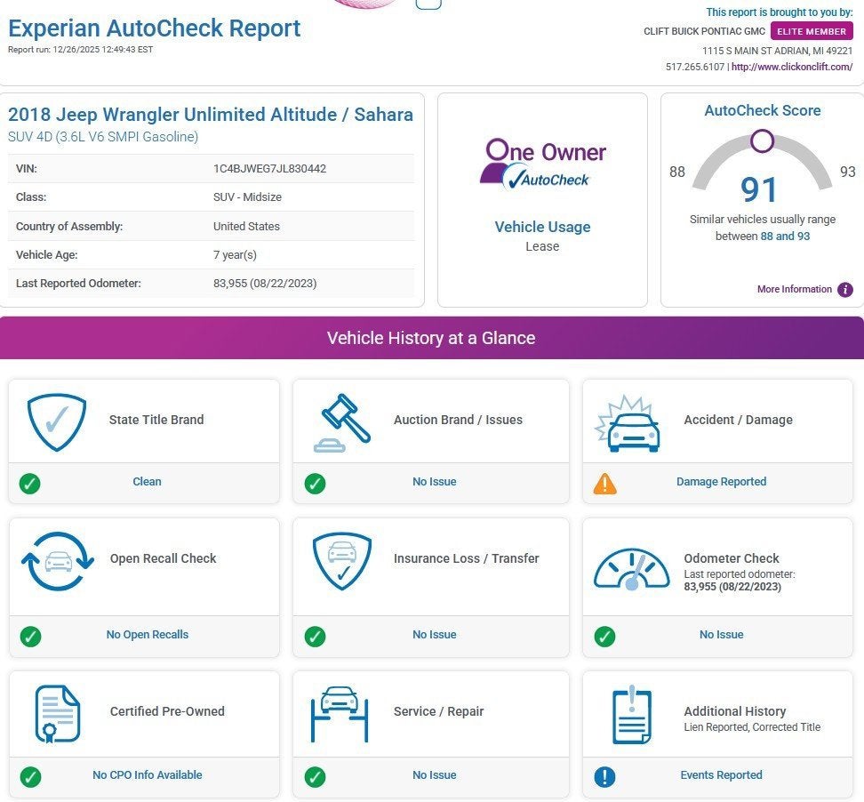 2018 Jeep Wrangler JK Unlimited Sahara