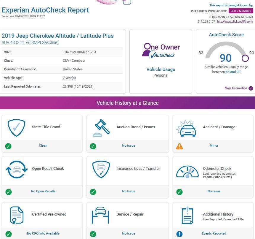 2019 Jeep Cherokee Latitude Plus 4x4