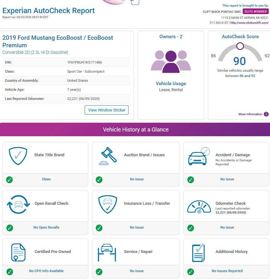 2019 Ford Mustang EcoBoost