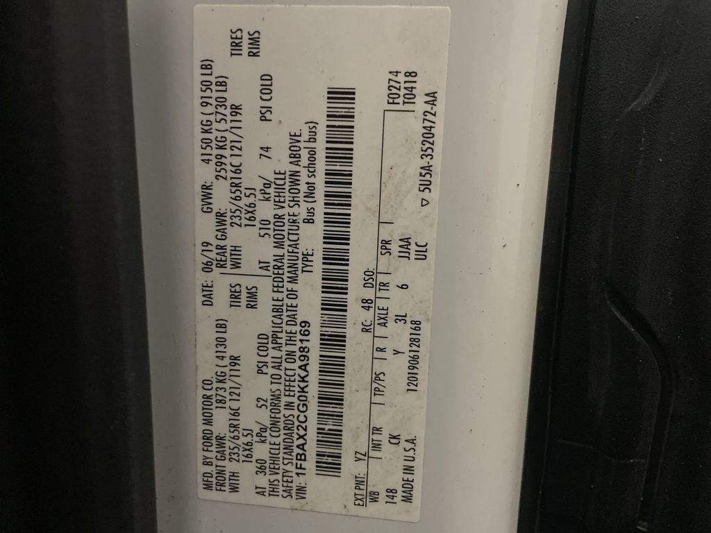 2019 Ford Transit Passenger Wagon XL