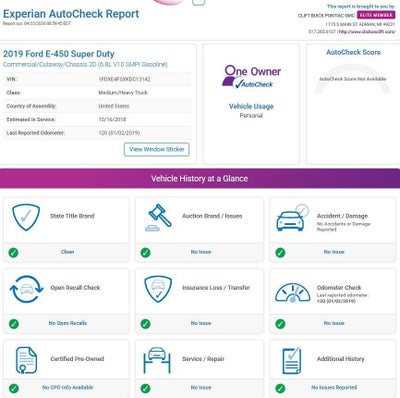 2019 Ford E-Series Cutaway BASE