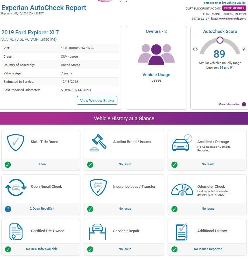 2019 Ford Explorer XLT