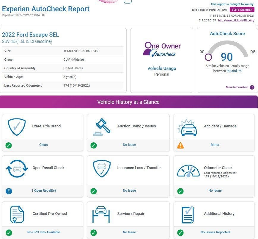 2022 Ford Escape SEL