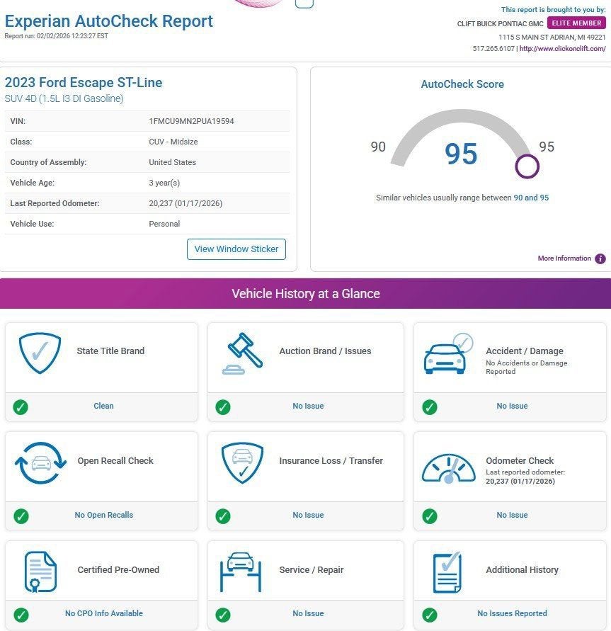 2023 Ford Escape ST-Line
