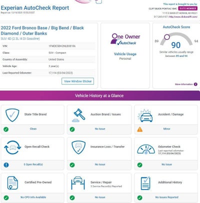 2022 Ford Bronco Outer Banks