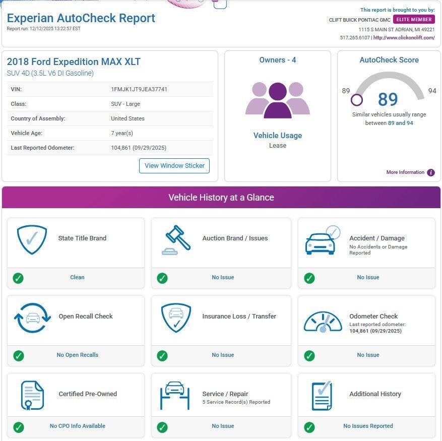 2018 Ford Expedition MAX XLT
