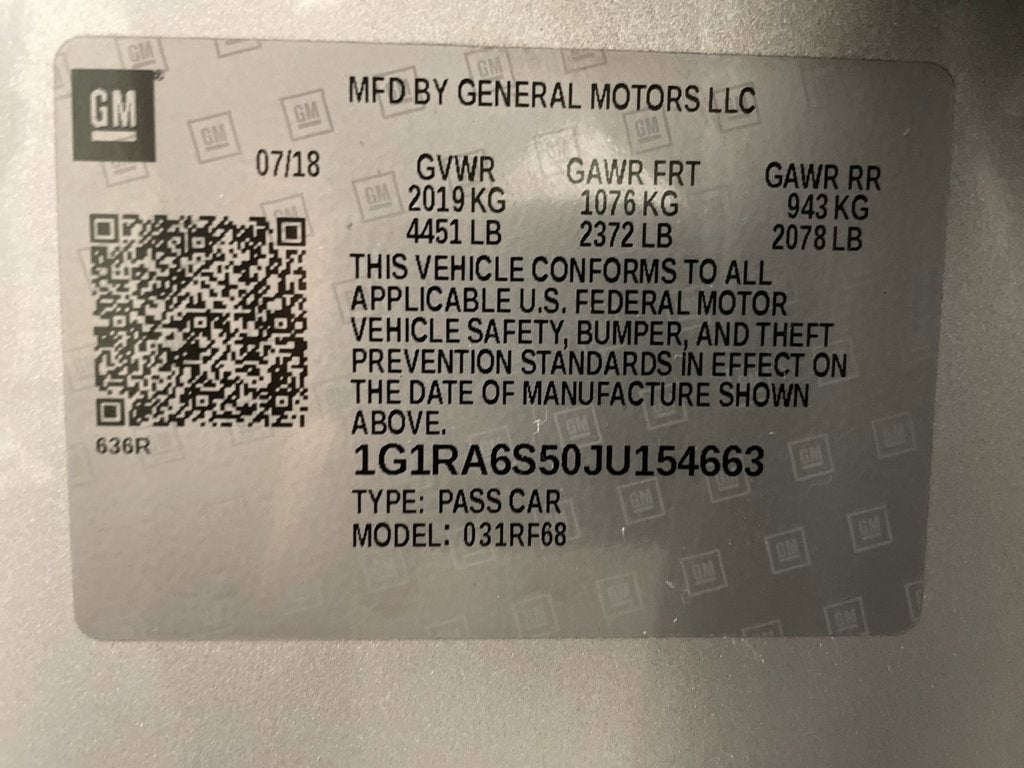 2018 Chevrolet Volt LT