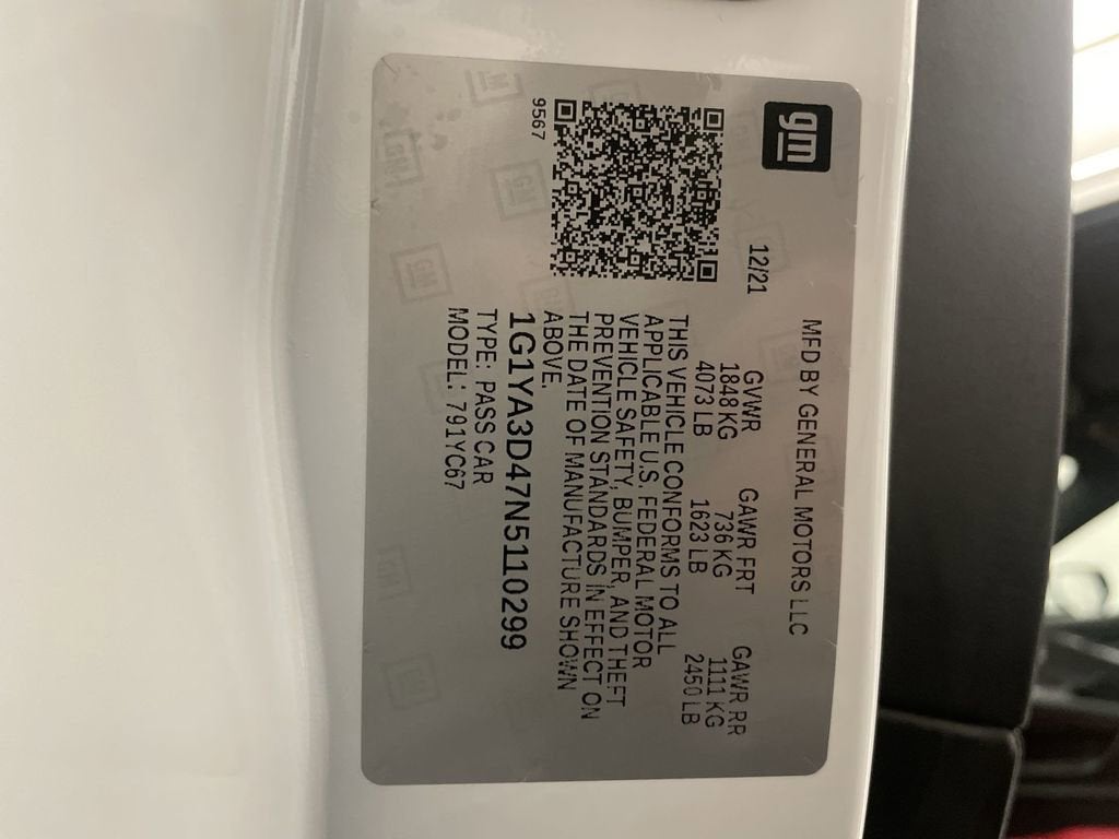 2022 Chevrolet Corvette Stingray 1LT