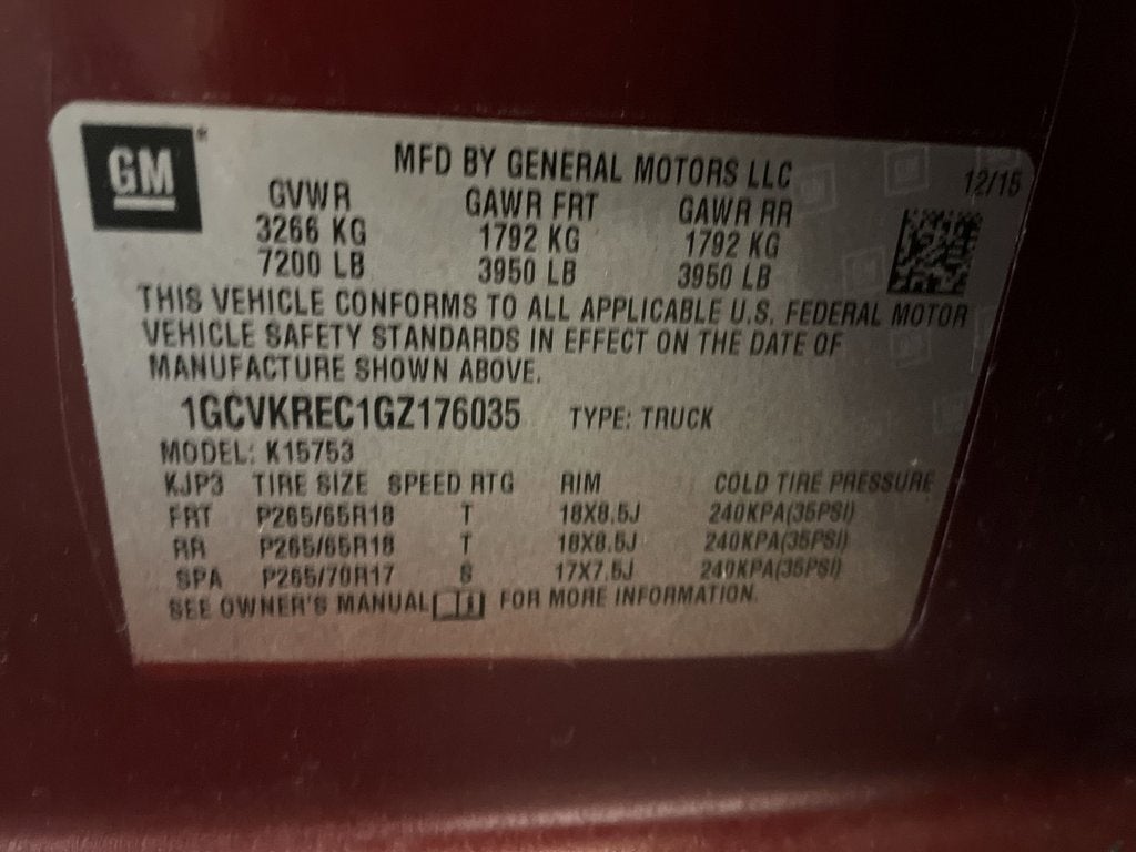 2016 Chevrolet Silverado 1500 LT