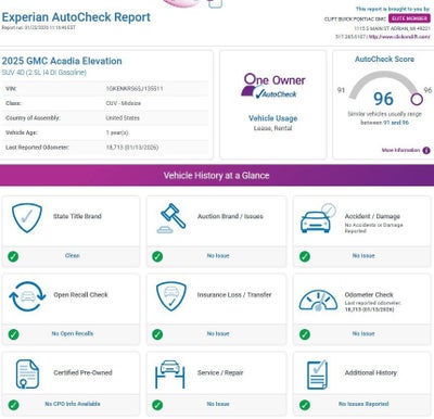 2025 GMC Acadia Elevation
