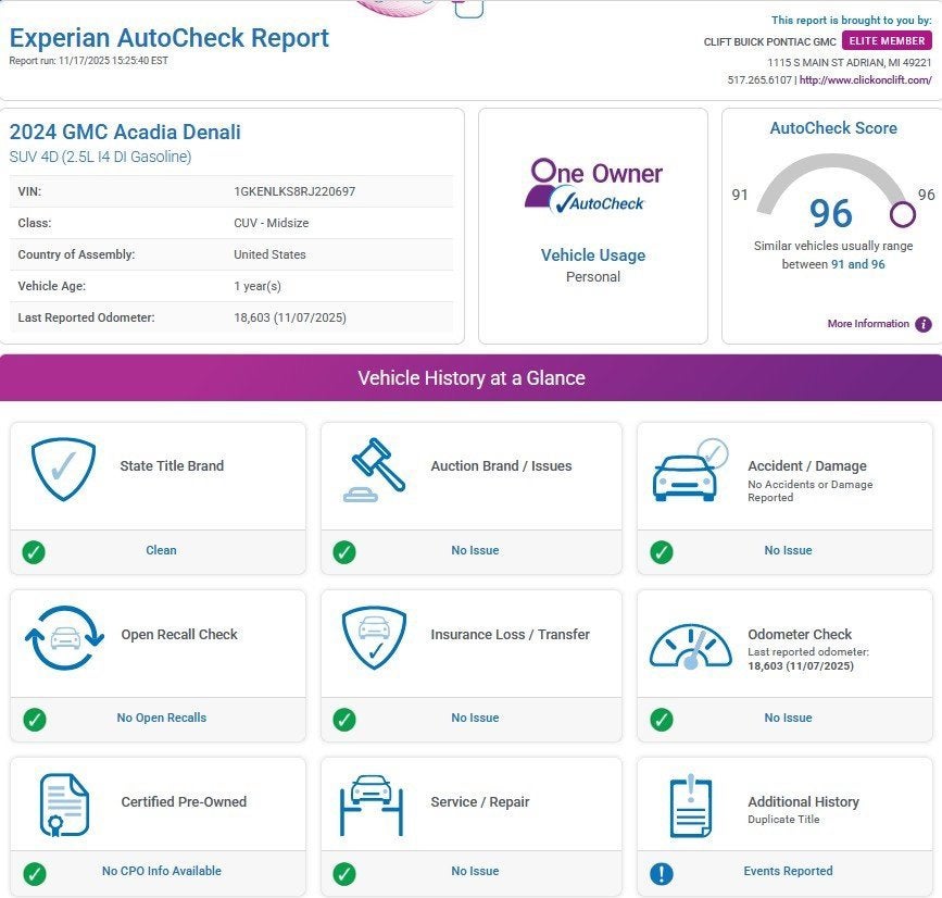 2024 GMC Acadia Denali
