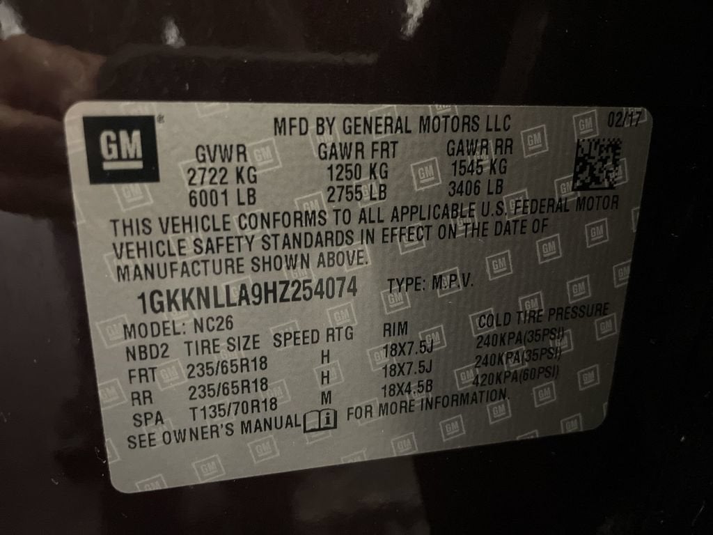 2017 GMC Acadia SLE