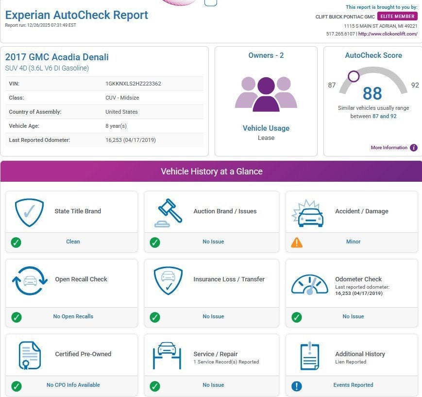2017 GMC Acadia Denali
