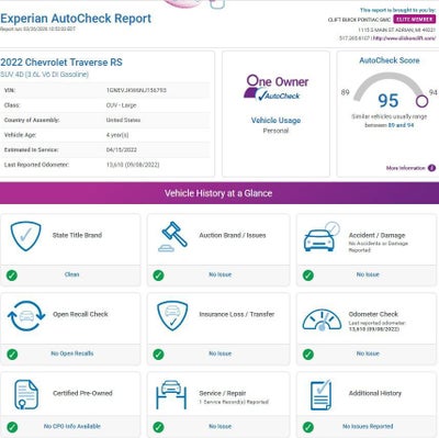 2022 Chevrolet Traverse RS