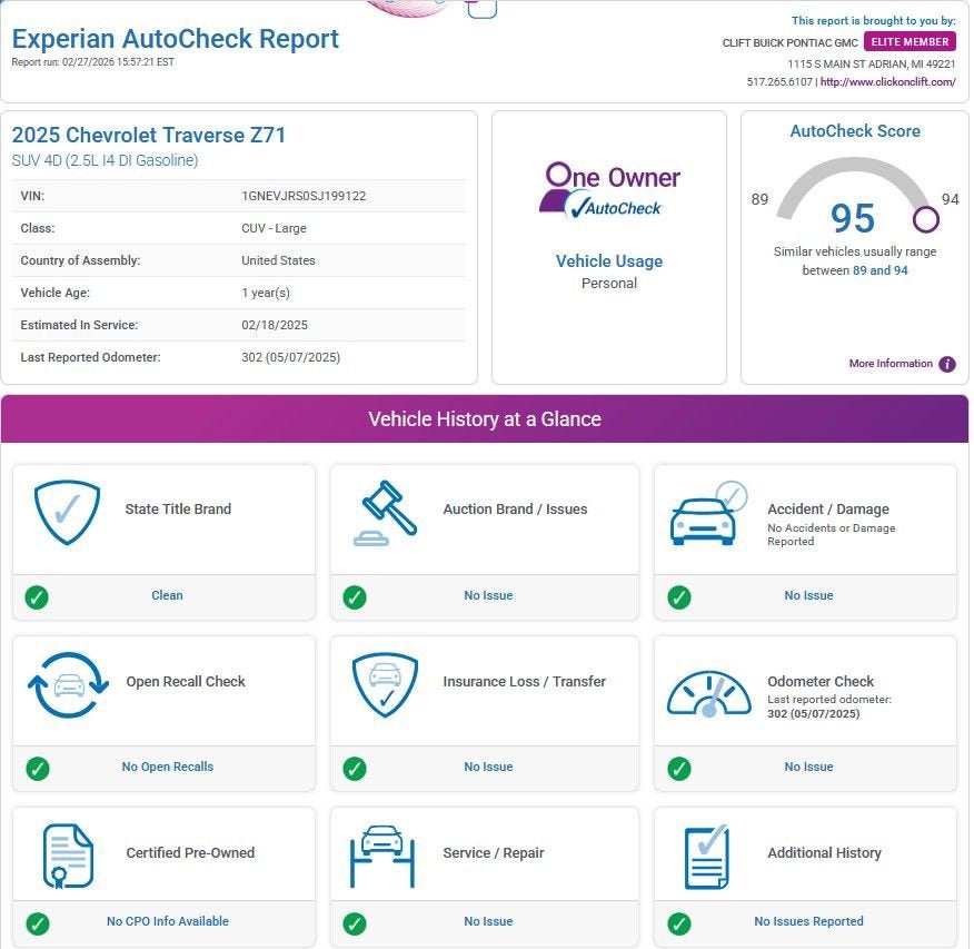 2025 Chevrolet Traverse Z71