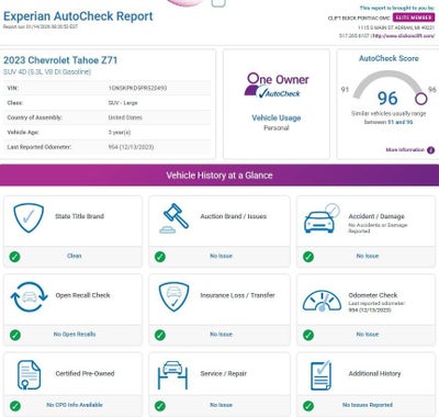 2023 Chevrolet Tahoe Z71