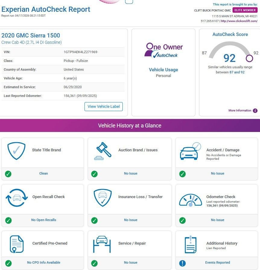 2020 GMC Sierra 1500 Sierra