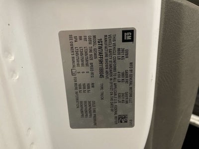 2017 GMC Savana Cargo 2500 Work Van