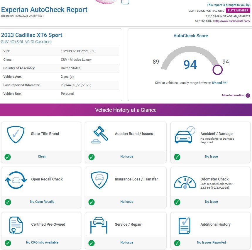 2023 Cadillac XT6 Sport