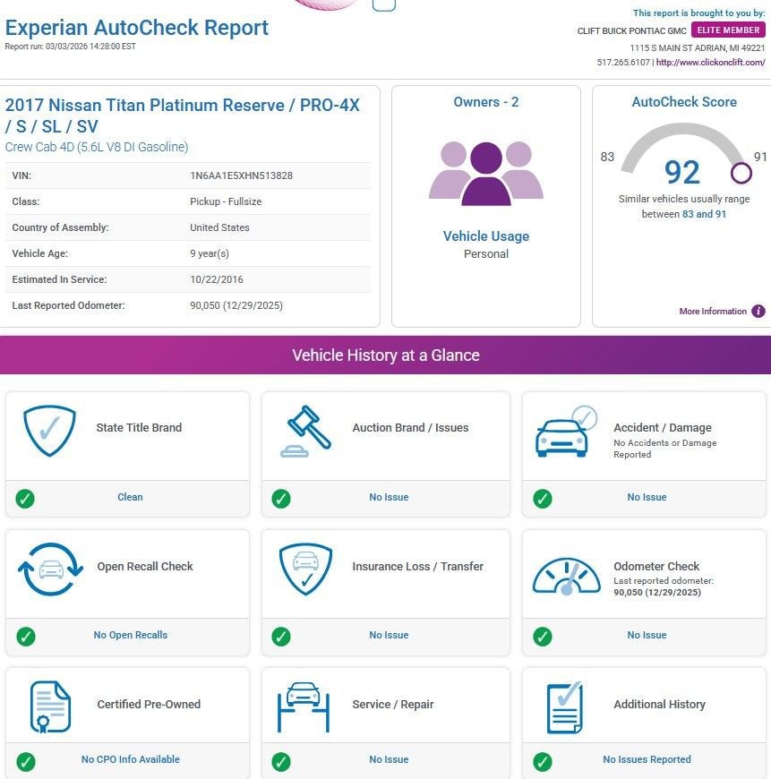 2017 Nissan TITAN Platinum Reserve