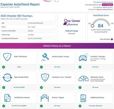 2023 Chrysler 300 Touring L
