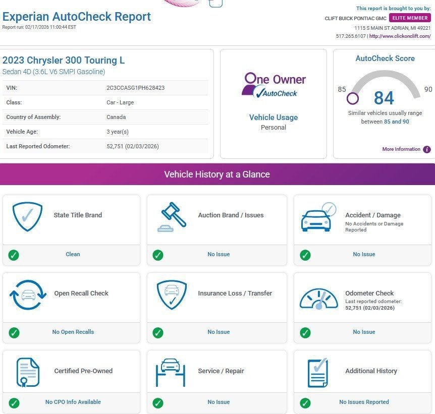 2023 Chrysler 300 Touring L