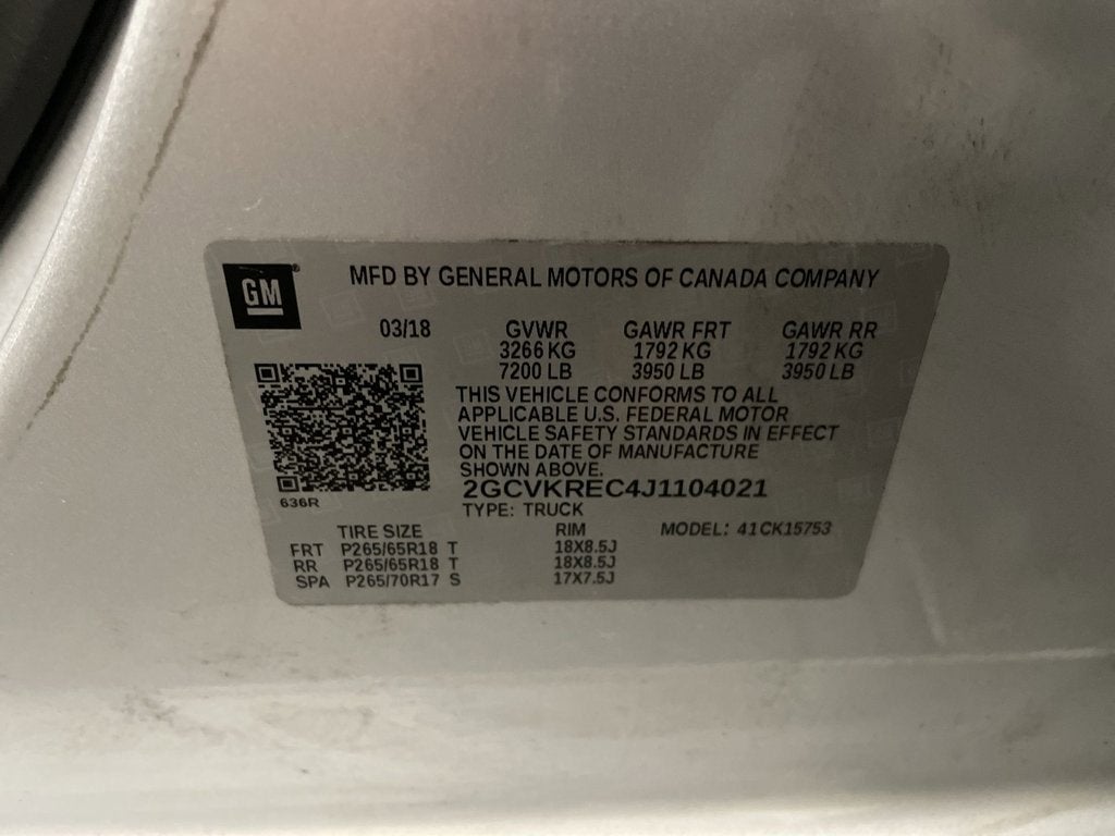 2018 Chevrolet Silverado 1500 LT