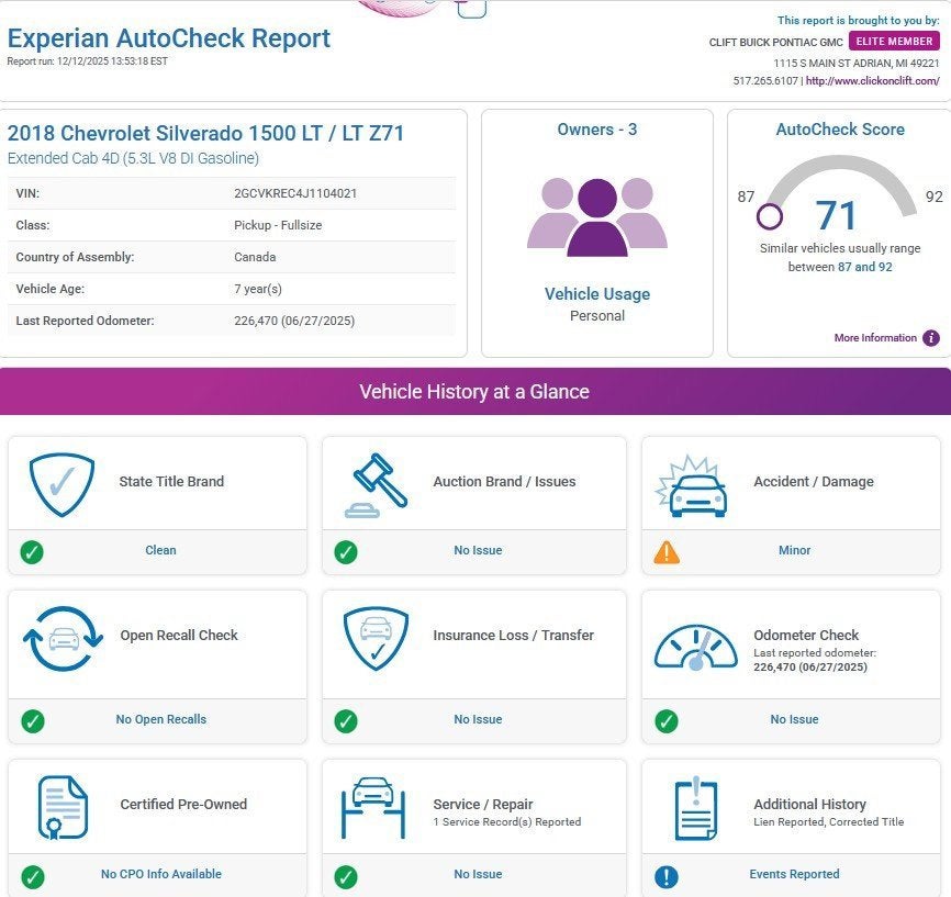 2018 Chevrolet Silverado 1500 LT