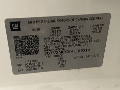 2019 GMC Sierra 1500 Limited SLE