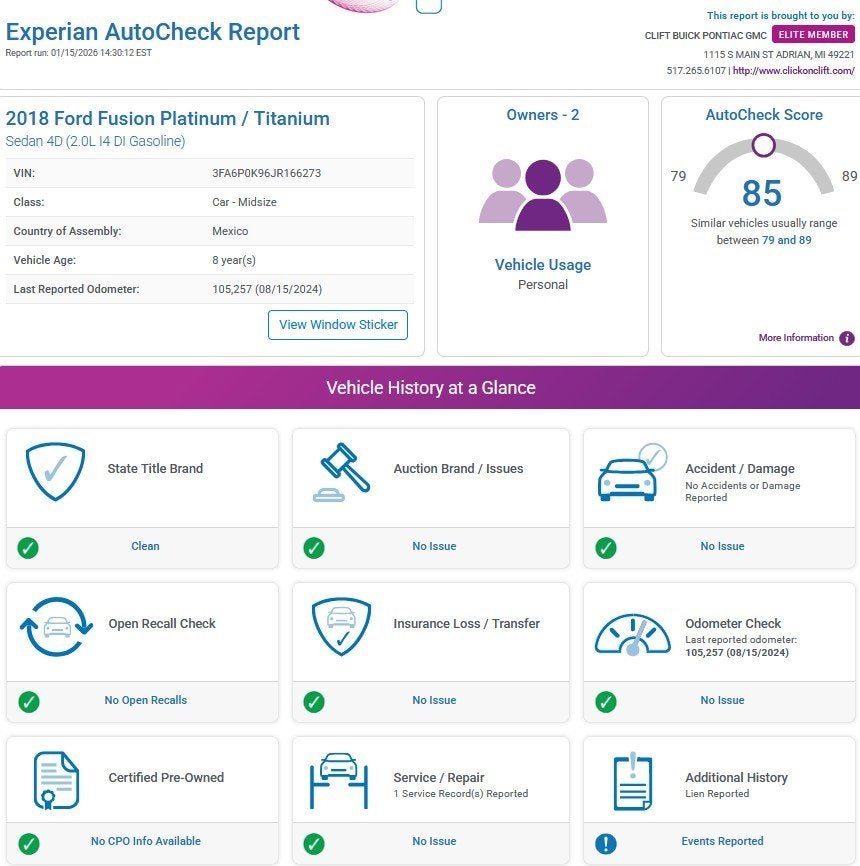2018 Ford Fusion Titanium
