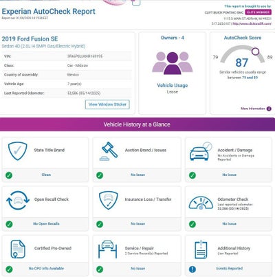 2019 Ford Fusion Hybrid SE