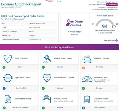 2023 Ford Bronco Sport Outer Banks