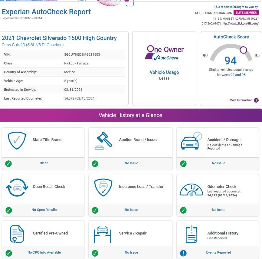 2021 Chevrolet Silverado 1500 High Country