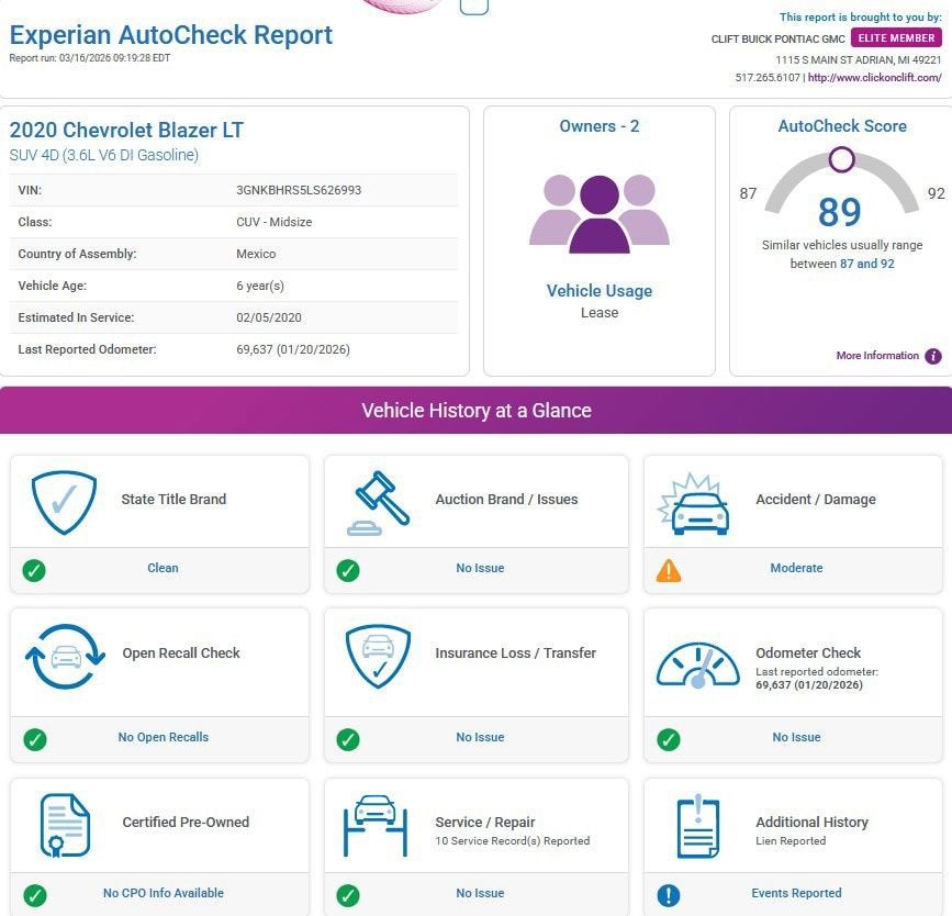 2020 Chevrolet Blazer 2LT