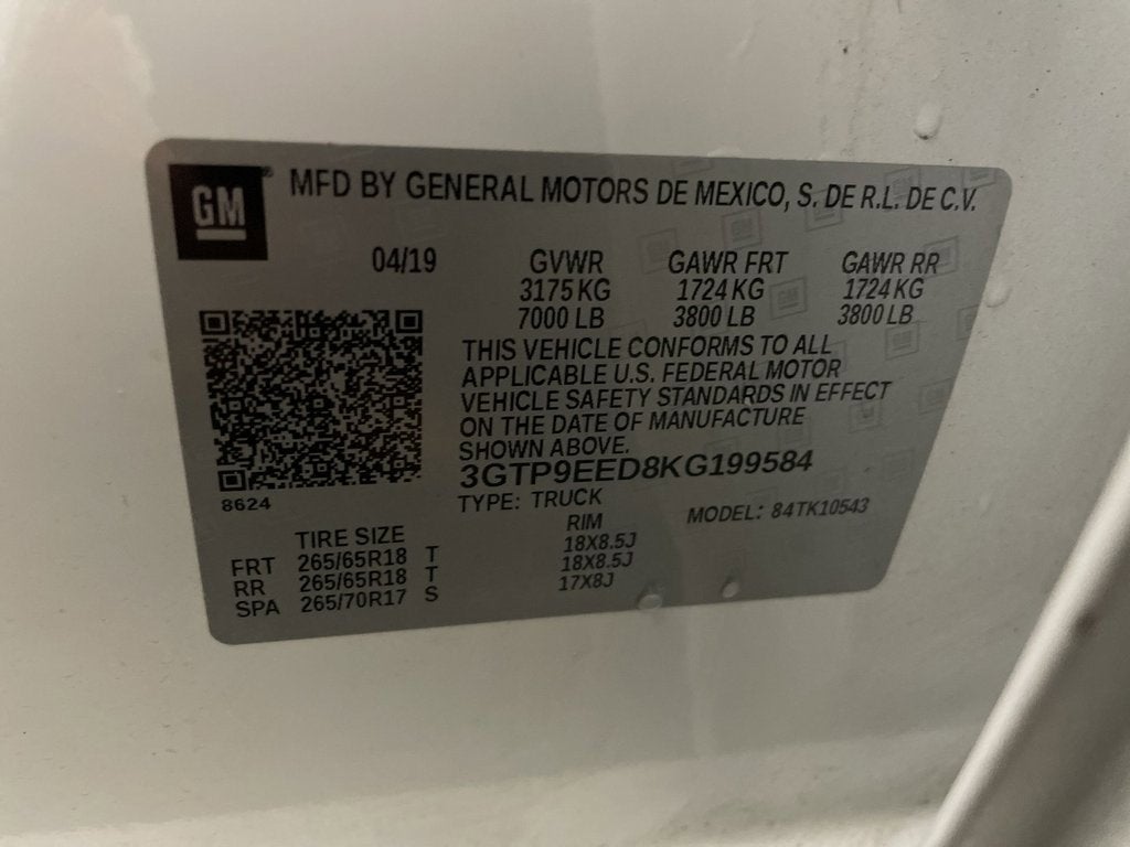 2019 GMC Sierra 1500 AT4