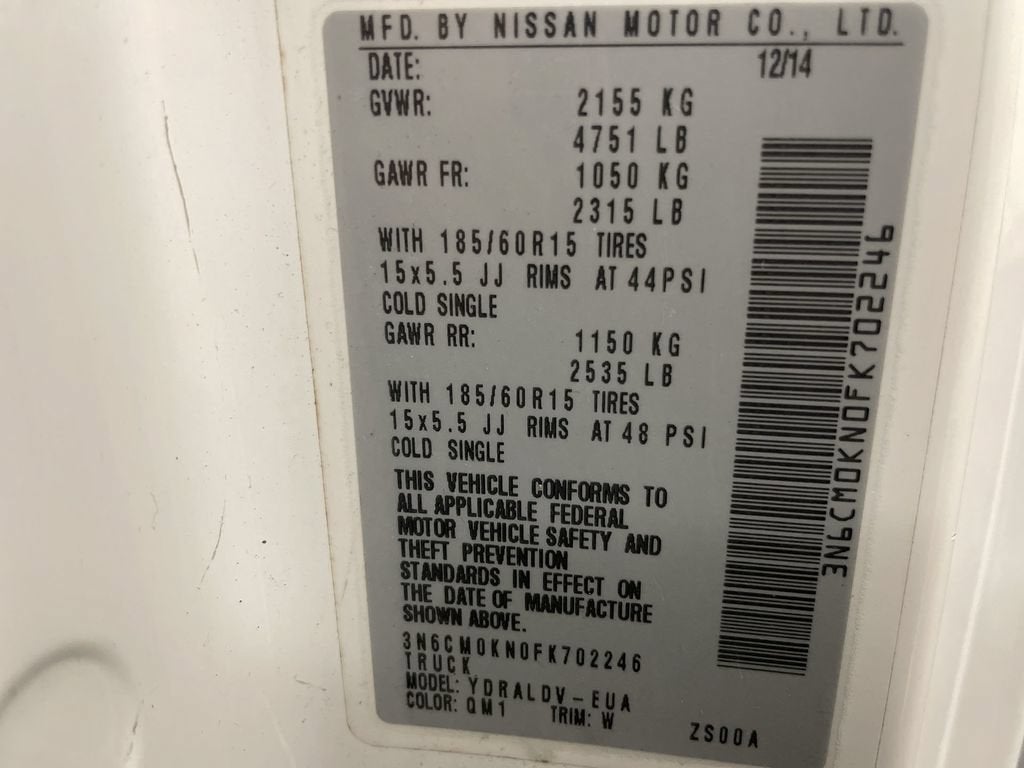 2015 Nissan NV200 S