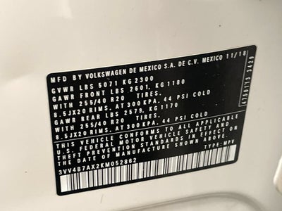 2019 Volkswagen Tiguan 2.0T SEL Premium