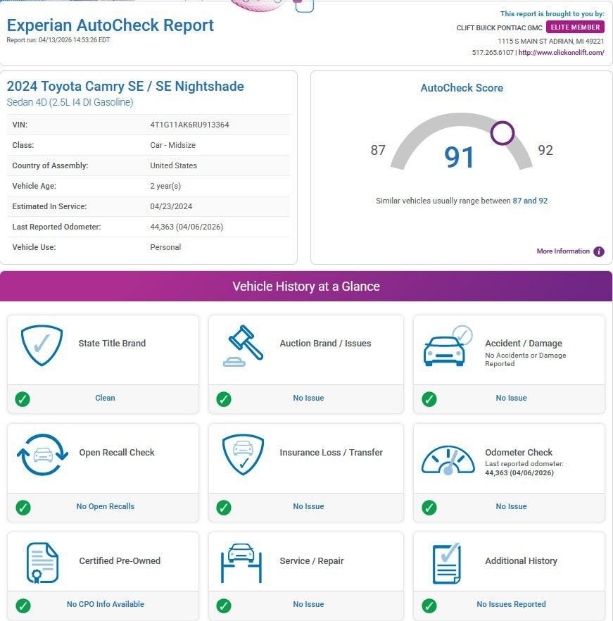 2024 Toyota Camry SE