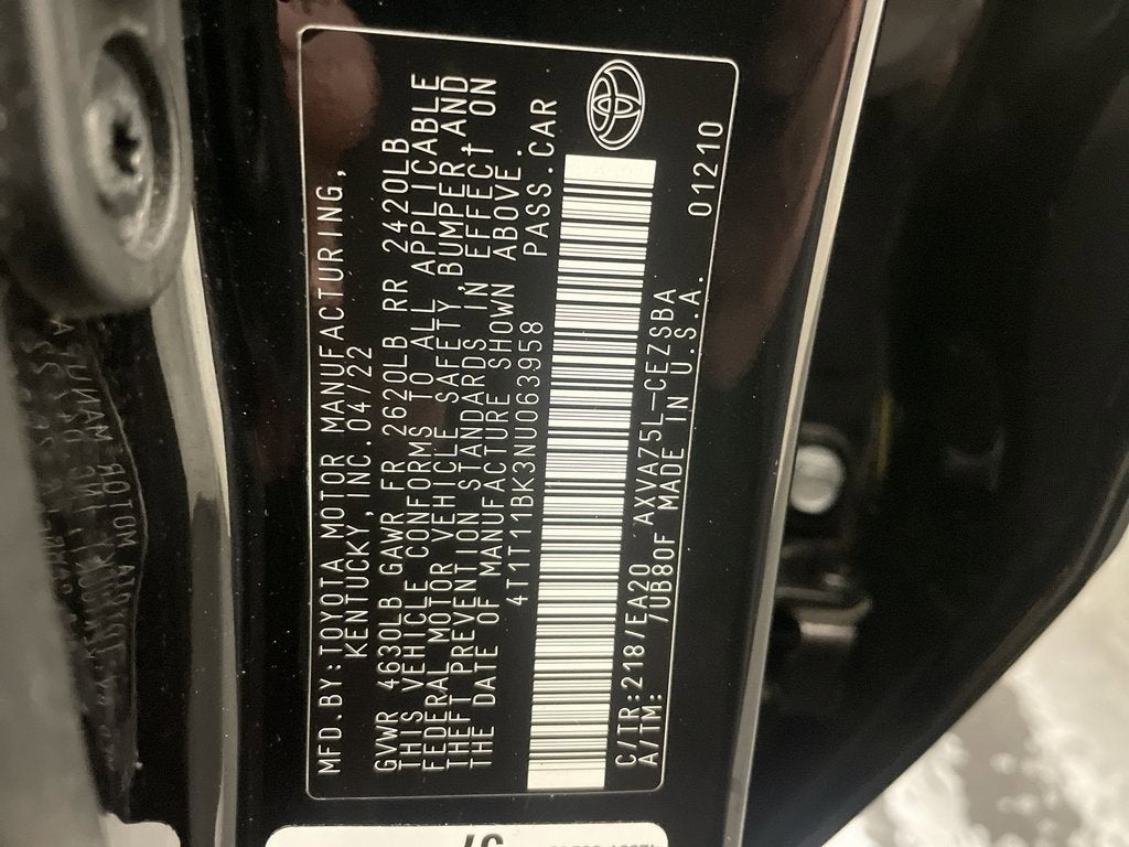 2022 Toyota Camry SE AWD