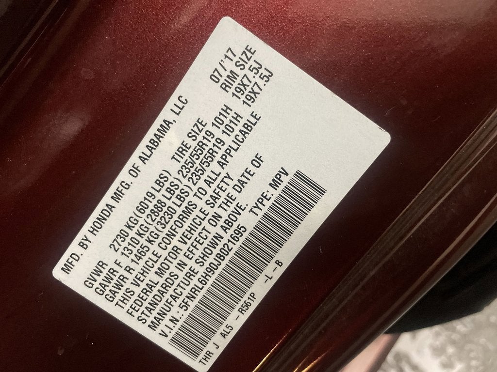 2018 Honda Odyssey Elite