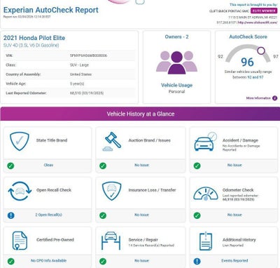 2021 Honda Pilot AWD Elite