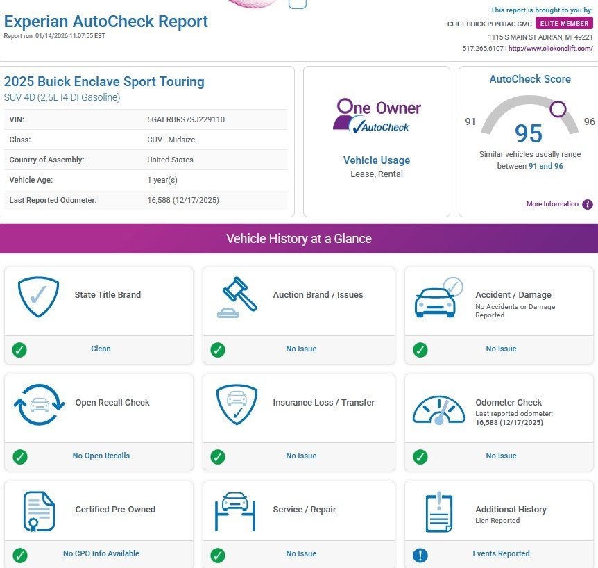 2025 Buick Enclave Sport Touring