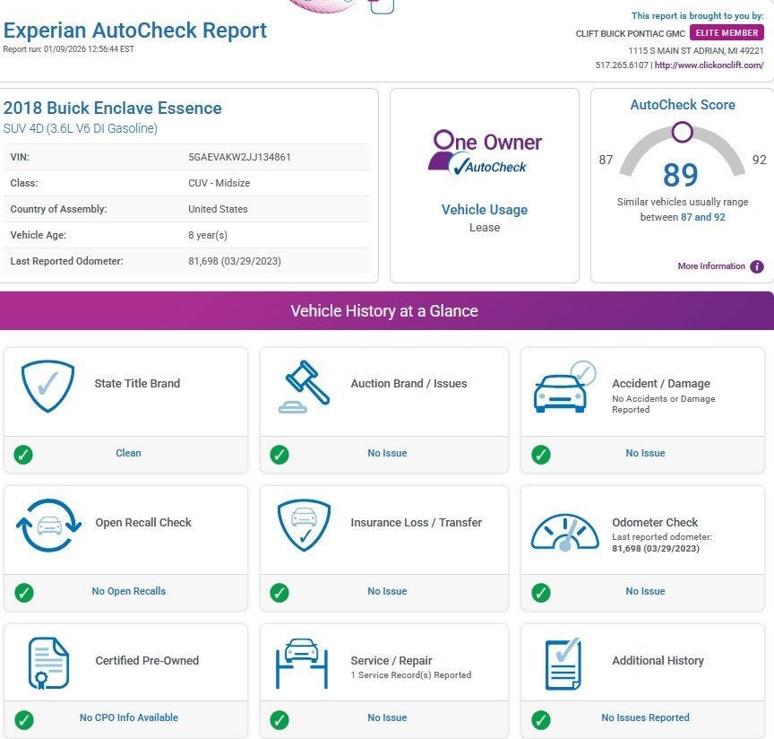 2018 Buick Enclave Essence