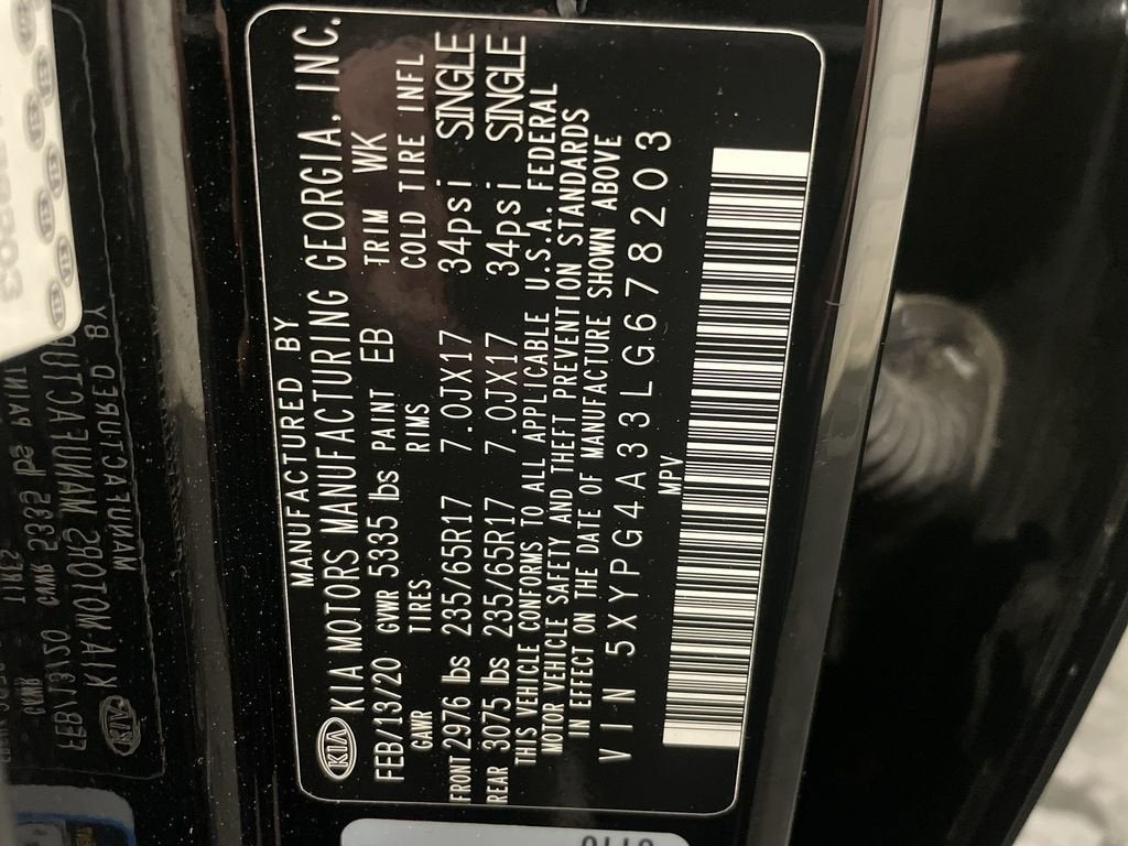 2020 Kia Sorento 2.4L LX