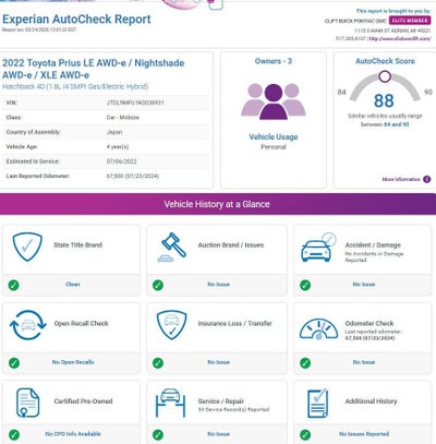 2022 Toyota Prius XLE AWD-e