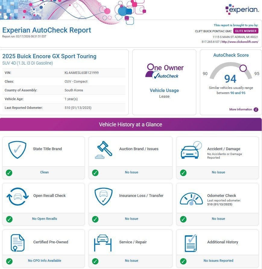 2025 Buick Encore GX Sport Touring