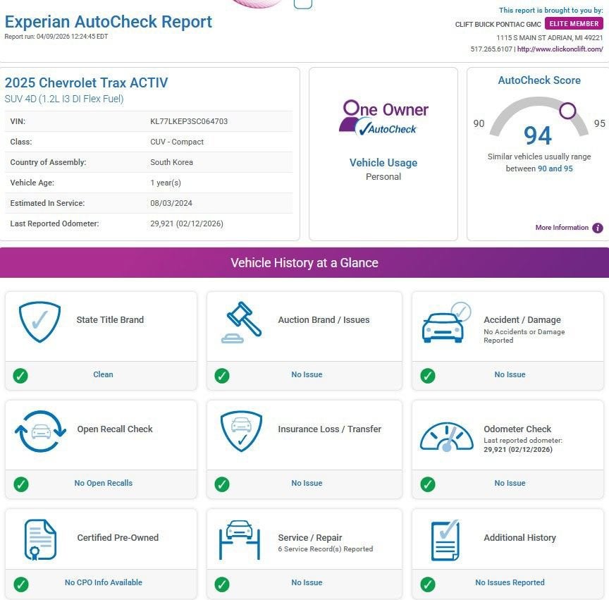 2025 Chevrolet Trax ACTIV