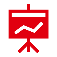 Illustration of a chart with upwards graph