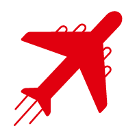 Illustration of a plane taking off